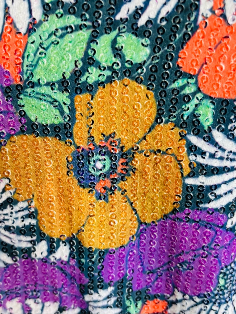 Cider Flower Power Sequin Halter Wide Leg Jumpsuit 70s Disco Halloween 60s - Picture 4 of 8